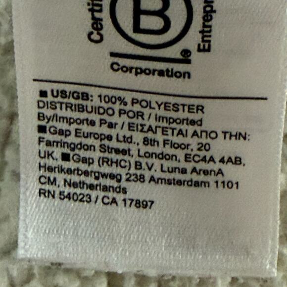 Athleta Tugga Sherpa Fleece Zip-Up Jacket Size M Tall Winter White Zip Pockets - Picture 11 of 12